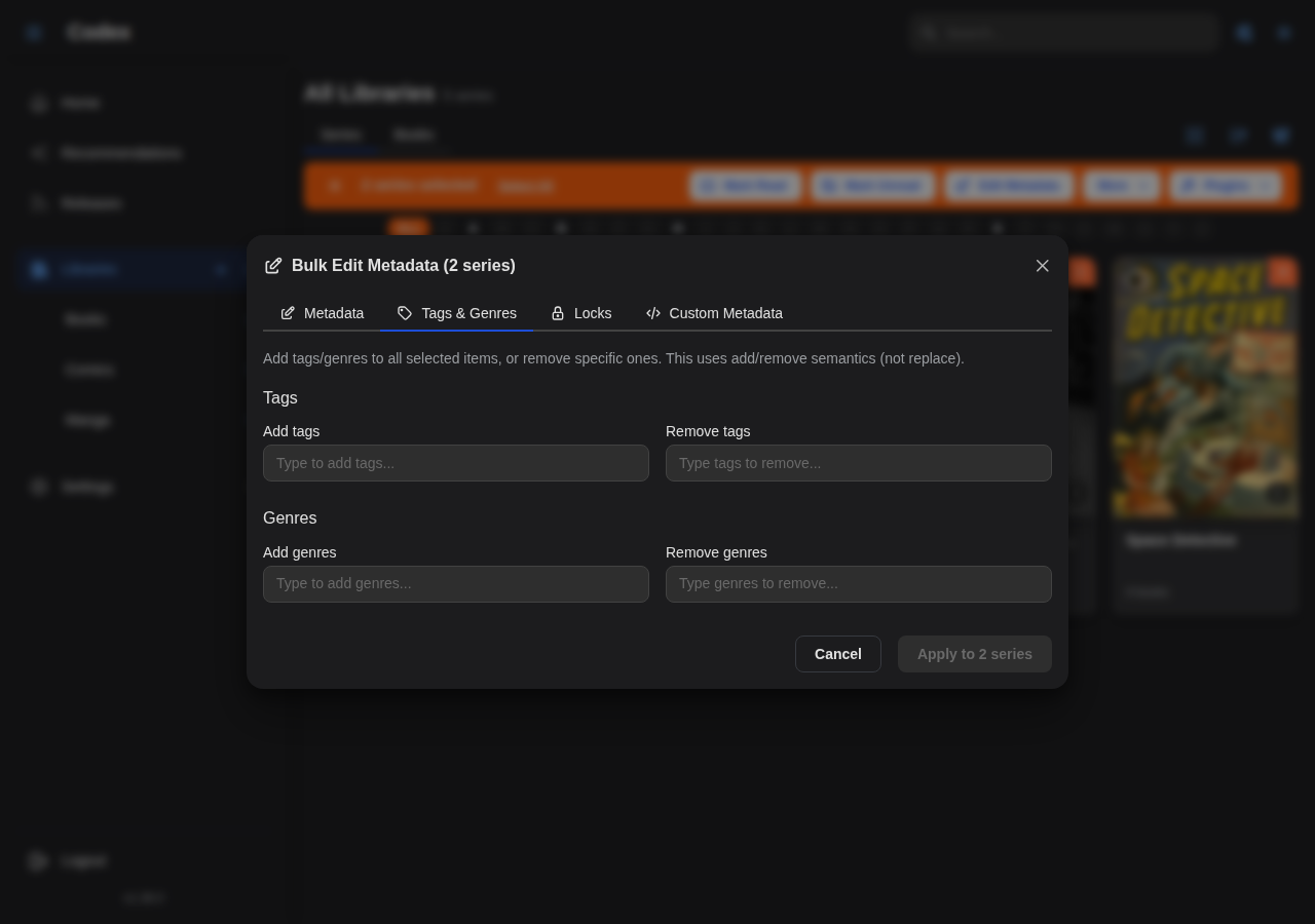 Bulk Metadata - Tags