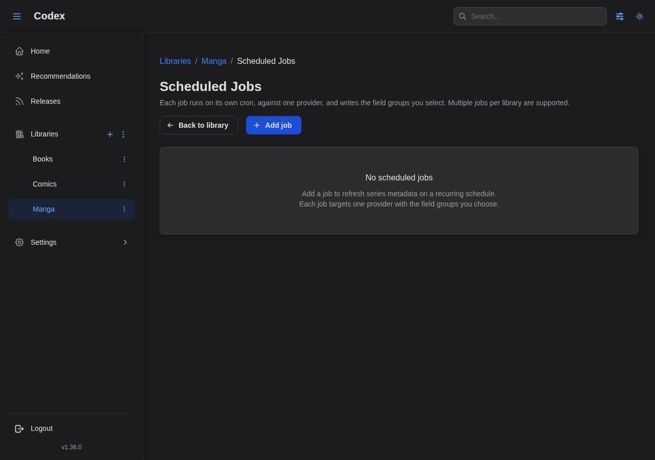 Scheduled Jobs - Empty