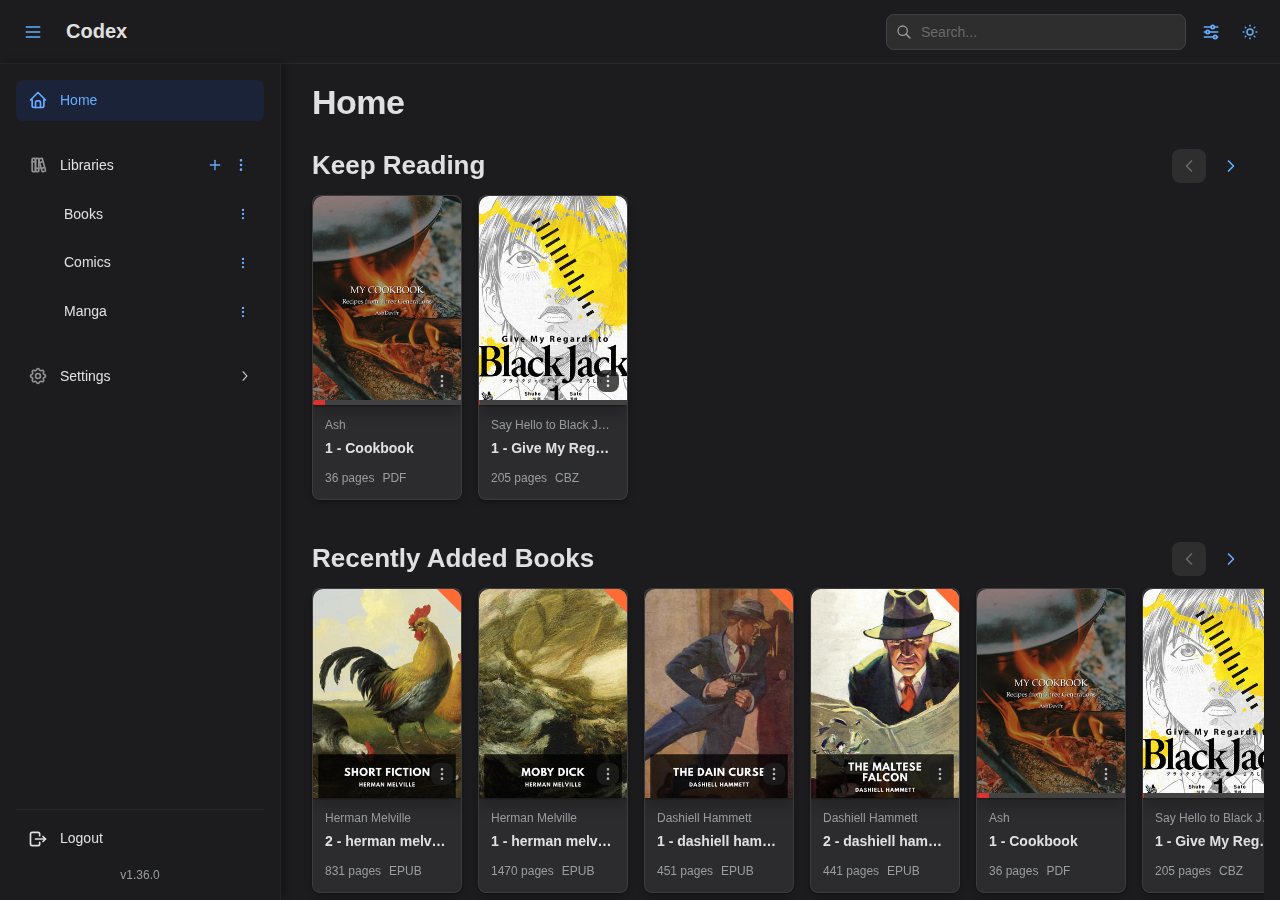 Codex Home Page