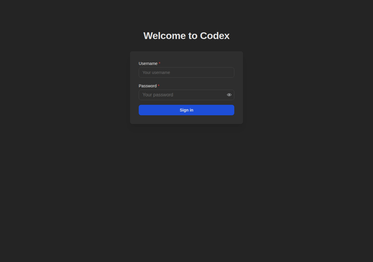 Login Screen
