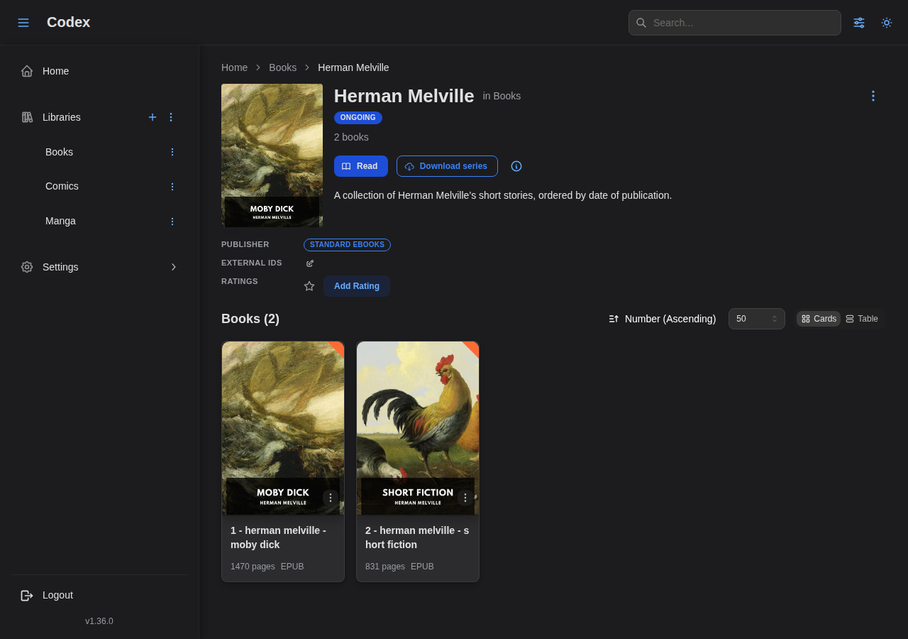 Series Details Page