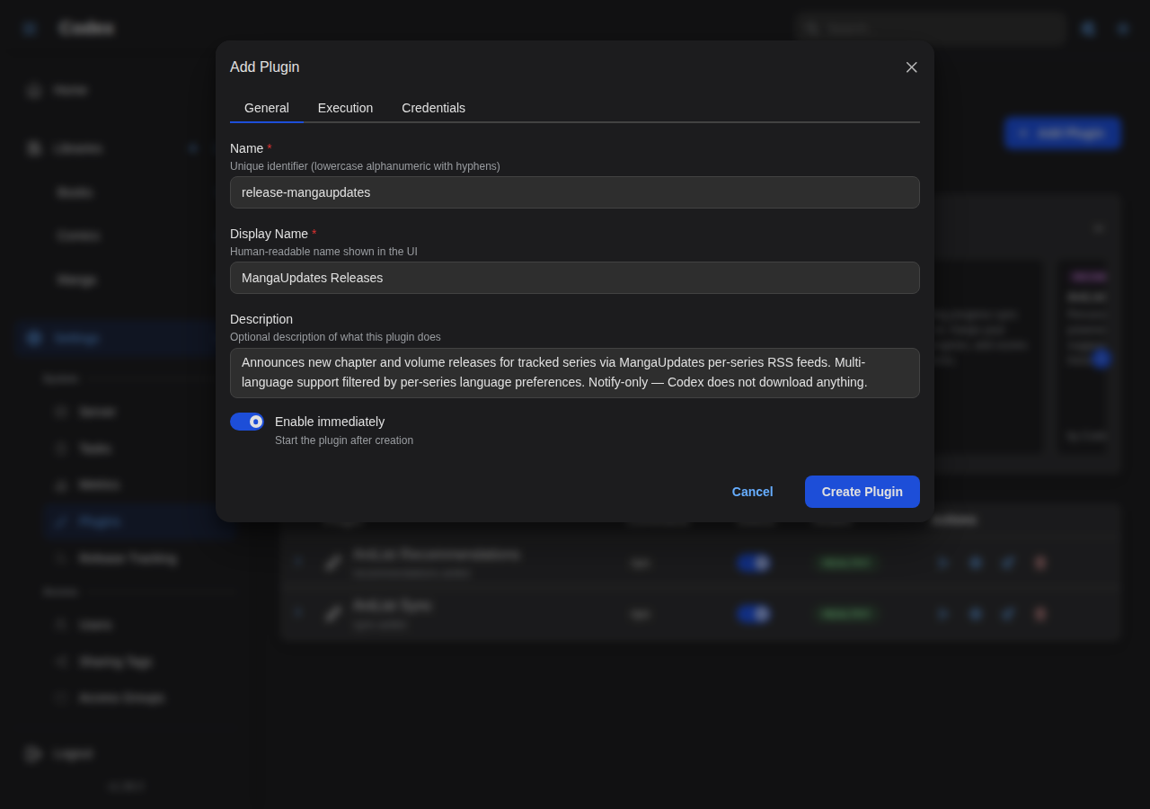 Add MangaUpdates Plugin - General